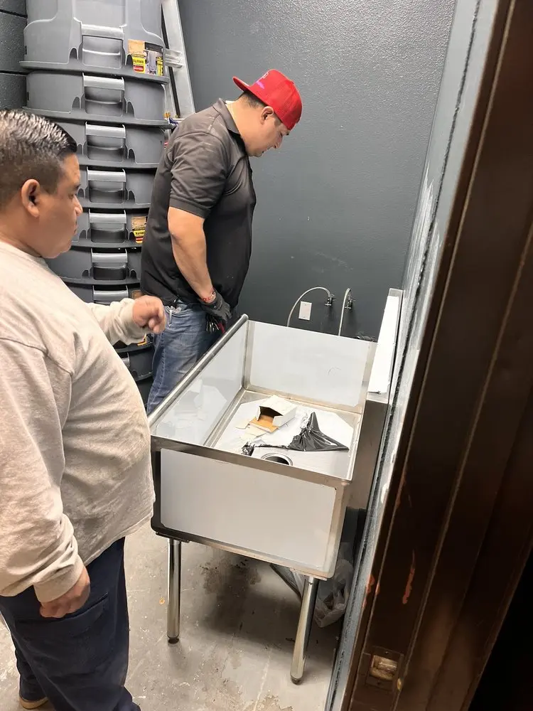Commercial plumbing and sink installation in Hand