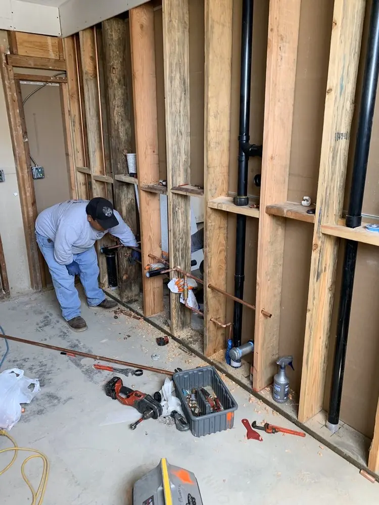 Commercial rough-in plumbing for Gas Line Repair in Hand